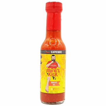 Mario's Kick Cayenne Garlic Hot Sauce
